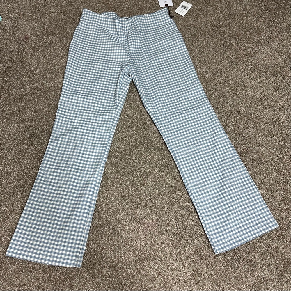 Originality Blue White Gingham Pants NWT Sabrina Carpenter